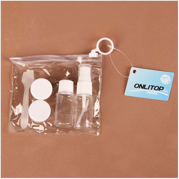 Картинка Набор для хранения, в чехле, 5 предметов, цвет белый/прозрачный (№4564256) от магазина Мир детей Товары для Новорожденных