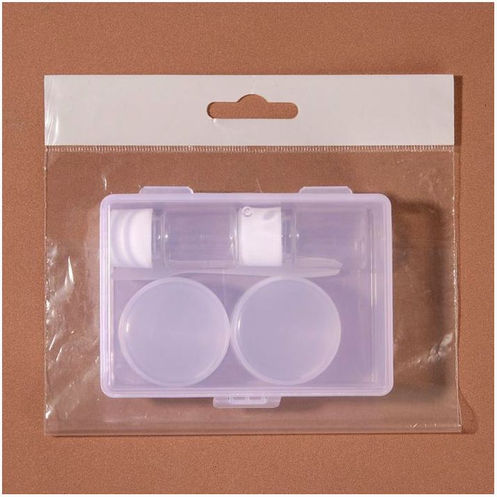 Картинка Набор для хранения, в футляре, 5 предметов, цвет белый/прозрачный (№4421070) от магазина Мир детей Товары для Новорожденных