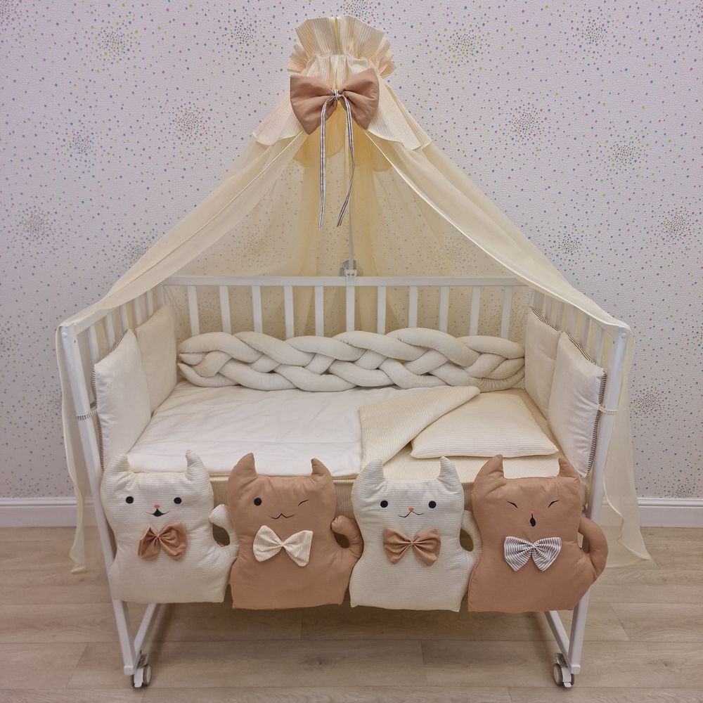 КПБ 17 пр (балдахин + борт + пододеяльник + одеяло + наволочка + подушка + простынь (плюш/бязь) артикул анонс 1180-0-1_05