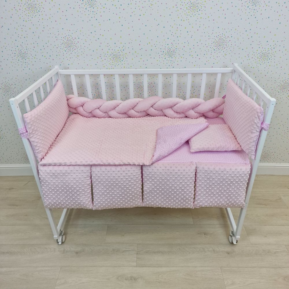 КПБ 13 пр (борт + пододеяльник + одеяло + подушка + простынь + (плюш/бязь) коса артикул анонс 1165-0-1бб_09