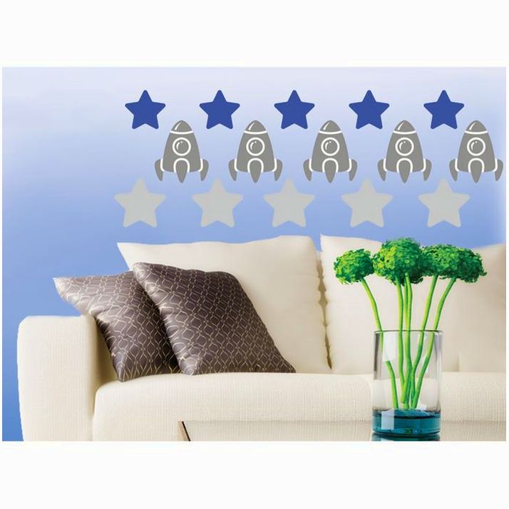 Набор интерьерных наклеек «Космические приключения», 21 х 29,5 см артикул анонс 1442579