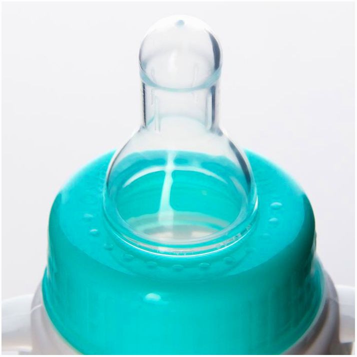 Картинка Бутылочка для кормления Baby, классическое горло, от 0 мес, 250 мл., цилиндр, с ручками (№7633272) от магазина Мир детей Товары для Новорожденных