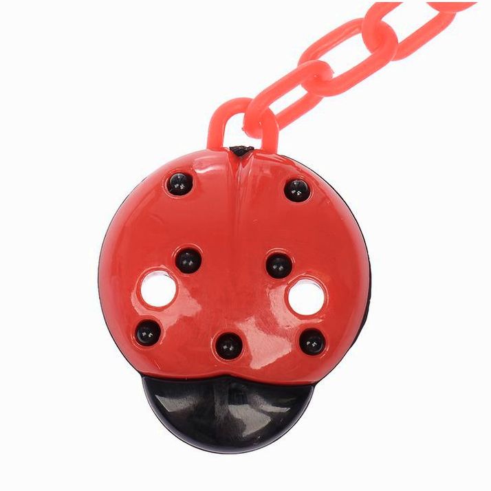 № 2932013 Держатель для пустышки «Божья коровка», на цепочке, цвет красный