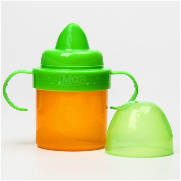 Картинка Поильник детский с твёрдым носиком, с ручками, 150 мл, цвет МИКС (№7017647) от магазина Мир детей Товары для Новорожденных