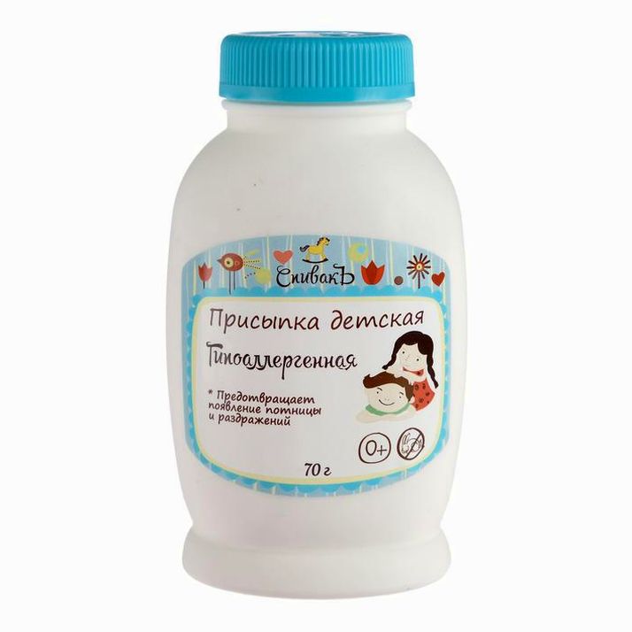 Присыпка детская СпивакЪ гипоаллергенная, 70 г артикул анонс 3463599
