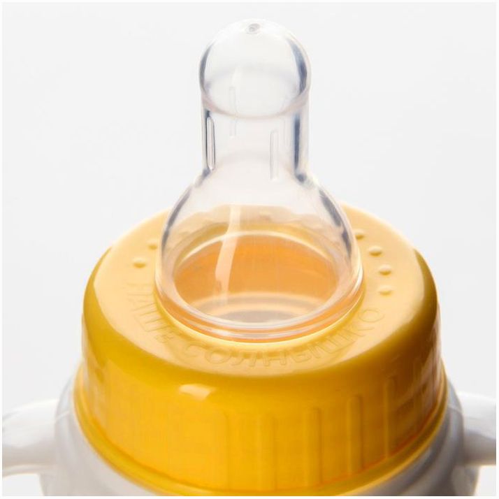 Картинка Бутылочка для кормления «Енотик», классическое горло, 250 мл., от 0 мес., приталенная, с ручками (№7987840) от магазина Мир детей Товары для Новорожденных