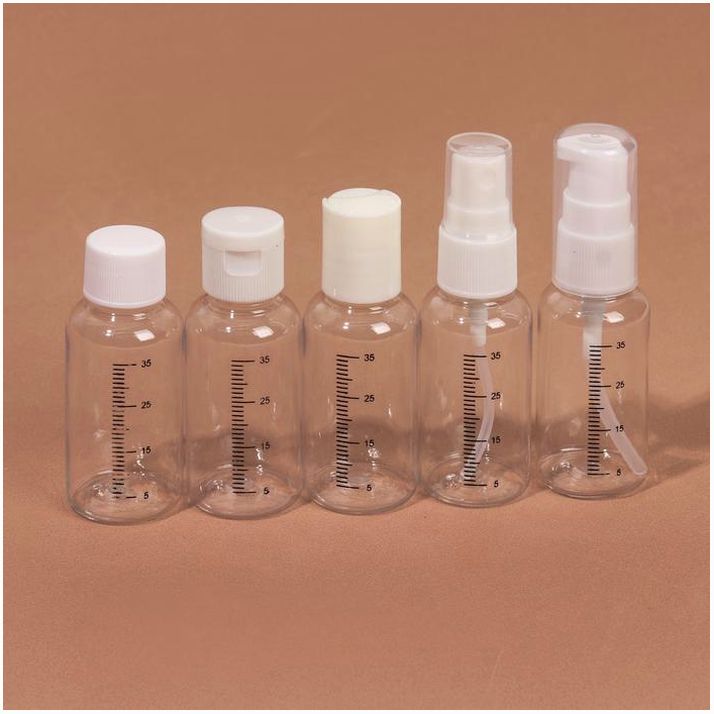 № 3735778 Набор для хранения, в чехле, 5 предметов, с разметкой, цвет белый/прозрачный