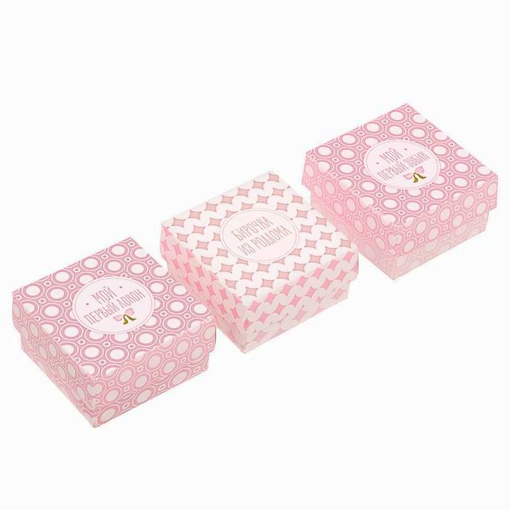 Картинка Набор памятных коробочек для девочки "Наше маленькое счастье" (№2843190) от магазина Мир детей Товары для Новорожденных