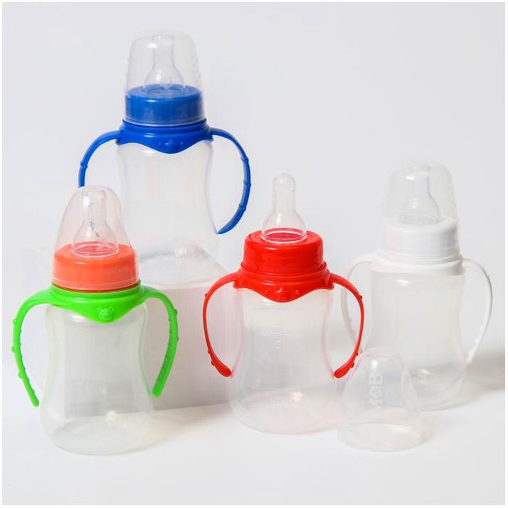 Бутылочка для кормления, классическое горло, 150 мл., от 0 мес., приталенная, с ручками, цвет МИКС артикул анонс 7012034