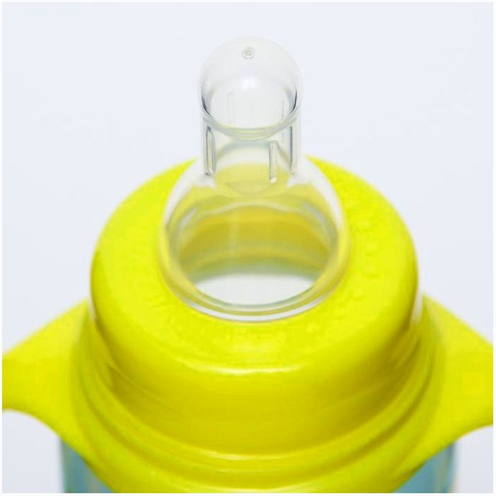 Картинка Бутылочка для кормления «Бананы», классическое горло, от0 мес, 250 мл., цилиндр, с ручками (№5399880) от магазина Мир детей Товары для Новорожденных