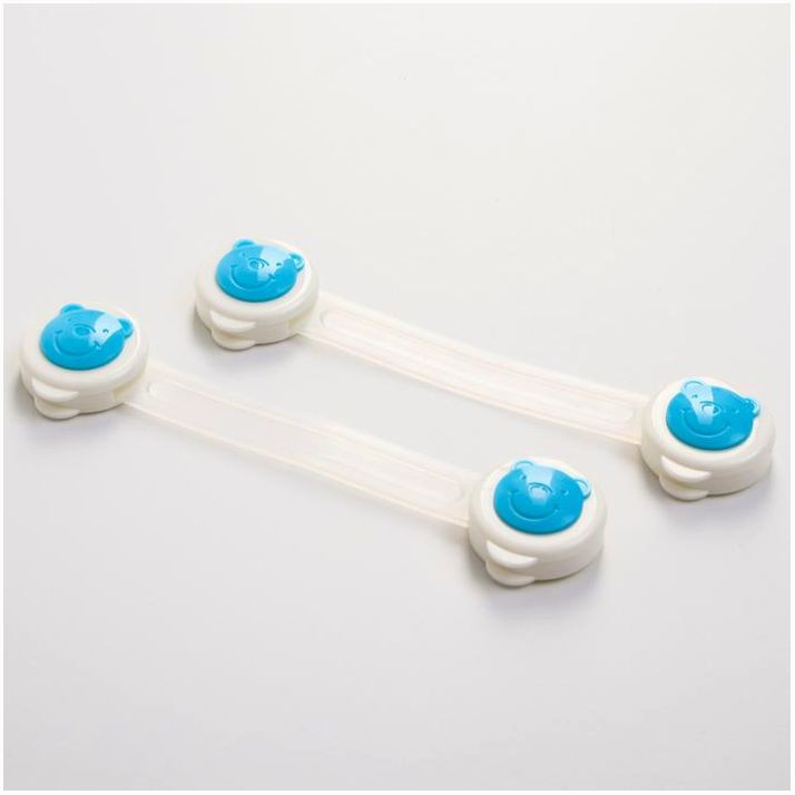 Блокиратор дверей универсальный, 2 шт, цвет синий артикул анонс 832758