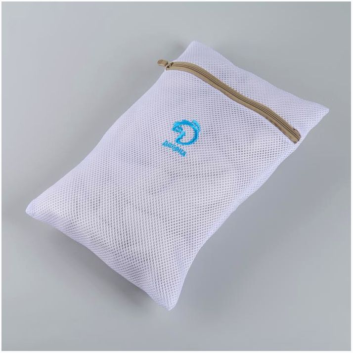 Мешок для стирки белья Доляна, 37,5?26 см, крупная сетка, цвет белый артикул анонс 4439029