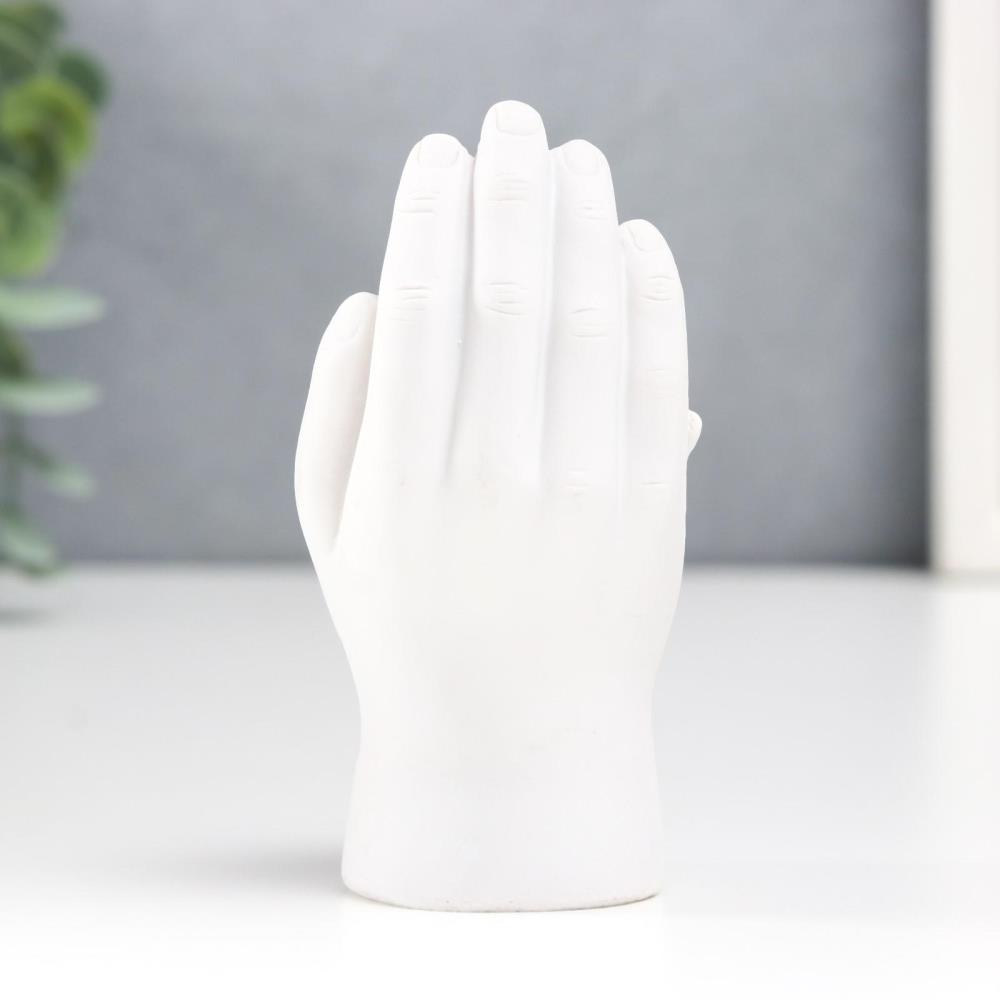 Картинка Сувенир полистоун "Белоснежный ангел прислонился к ладони" 9х4,5х3,5 см (№6260951) от магазина Мир детей Товары для Новорожденных