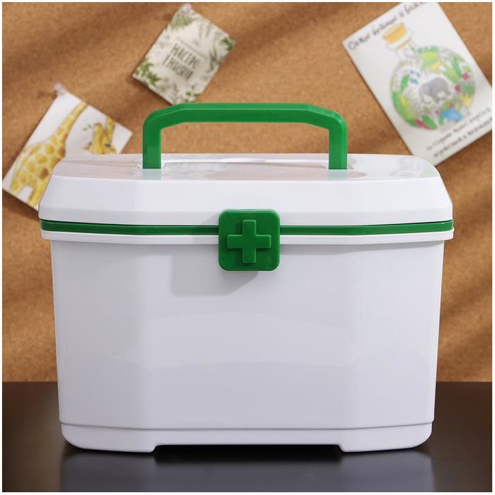 Аптечка со съемным отделением, 28?19,5?18 см, цвет МИКС артикул анонс 7371763