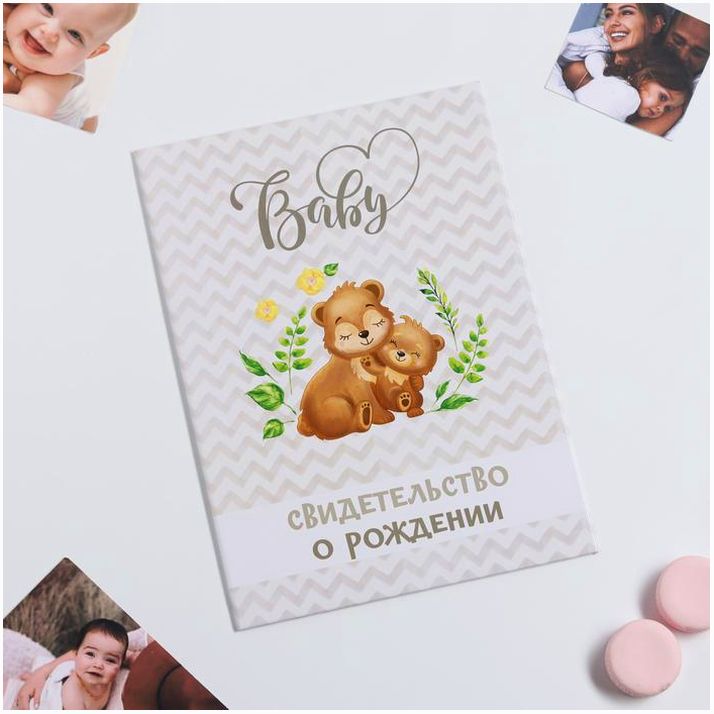 Папка для свидетельства о рождении «Мишки», А4 артикул анонс 3945450