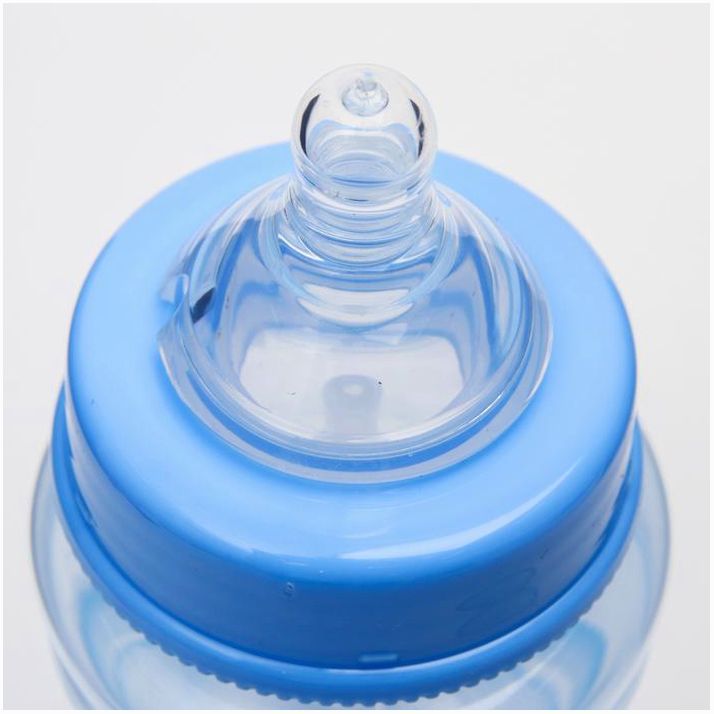 Картинка Бутылочка для кормления, широкое горло, от 6 мес., 300 мл., цвет голубой (№4770836) от магазина Мир детей Товары для Новорожденных
