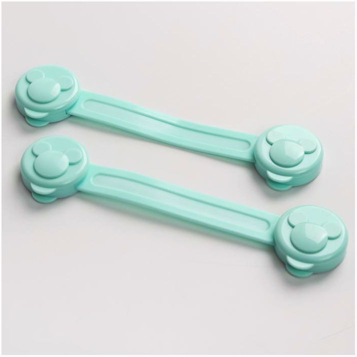 Блокиратор двери гибкий, набор 2 шт., цвет бирюзовый артикул анонс 2945888