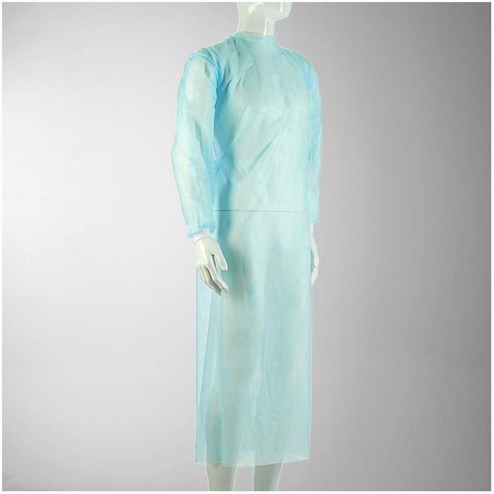 Картинка Халат хирургический , нестерильный, голубой, SMS, пл.25 г/м2, длина 140 см (№4476085) от магазина Мир детей Товары для Новорожденных