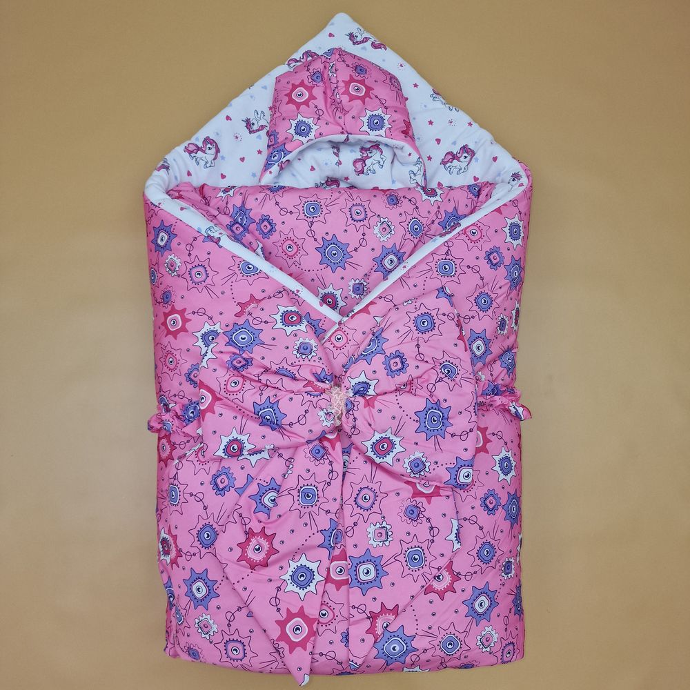 Комплект на выписку 3 пр: одеяло+шапочка+бант артикул анонс 1892д-2-2_у_09