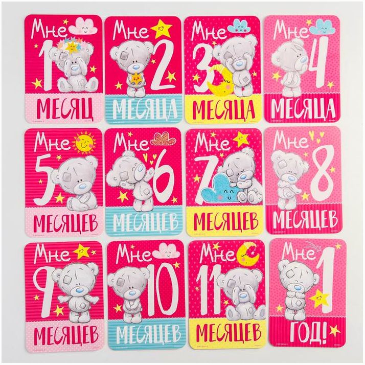 Картинка Набор карточек для фотосессий «Наша доченька», Me To You, 12 х 8 см (№4176744) от магазина Мир детей Товары для Новорожденных