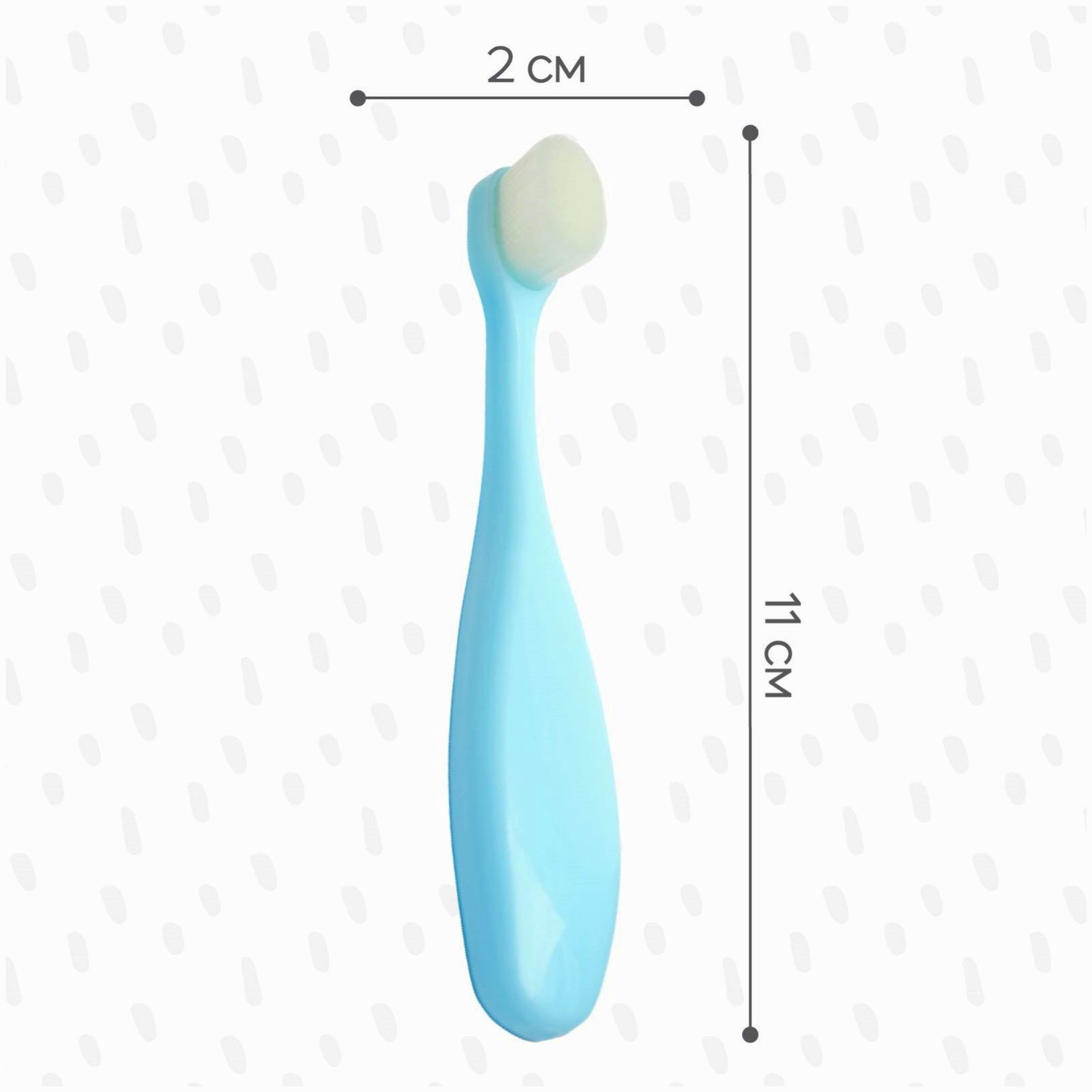 Картинка Детская зубная щетка с мягкой щетиной, нейлон, цвет голубой (№7550783) от магазина Мир детей Товары для Новорожденных