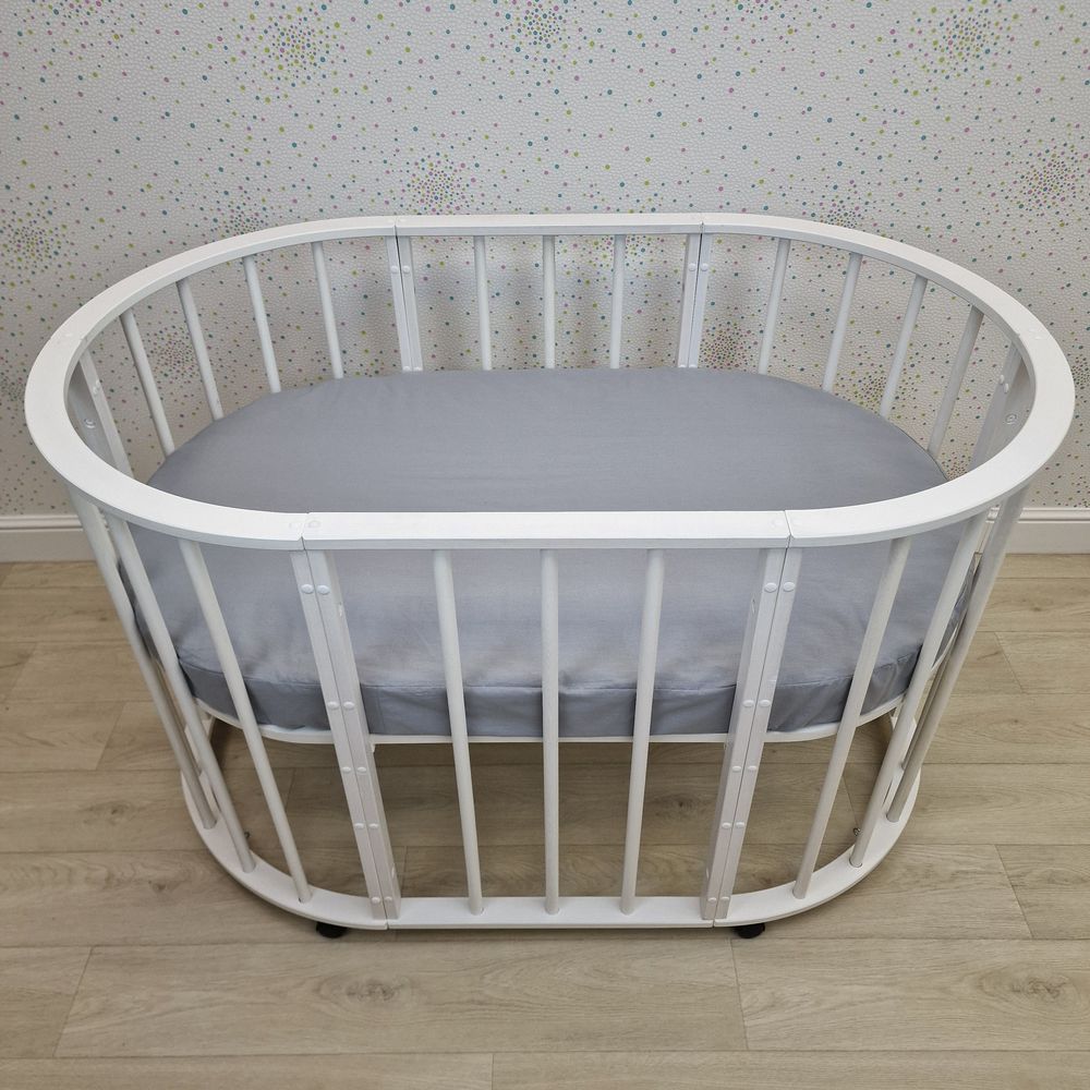 Простыня на резинке на овальную кровать (бязь) артикул анонс 257_50