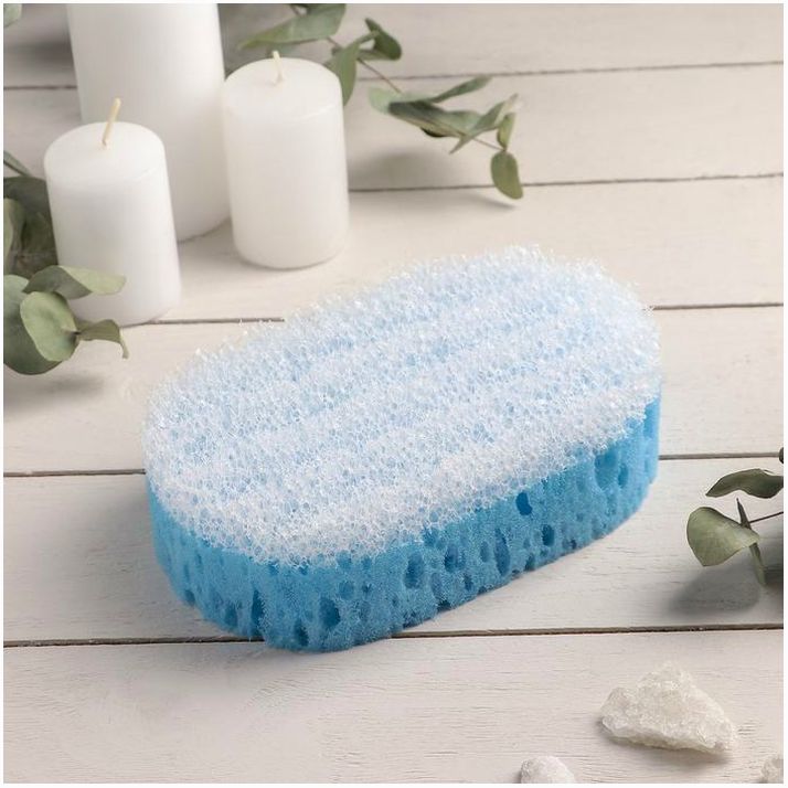 Губка для тела массажная «Удовольствие», 10,5?6?16,5 см, цвет МИКС артикул анонс 672726