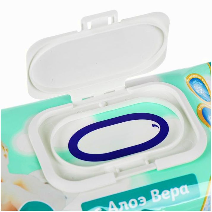 Картинка Влажные салфетки Bambolina, детские, с экстрактом алоэ, 120 шт. (№4816690) от магазина Мир детей Товары для Новорожденных