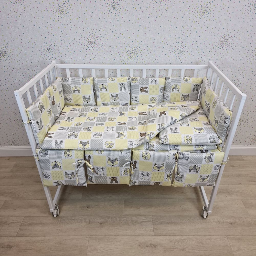 КПБ 17 пр (борт + пододеяльник + одеяло + наволочка + подушка + простынь (бязь) 12кв артикул анонс 1144-0-1бб_06