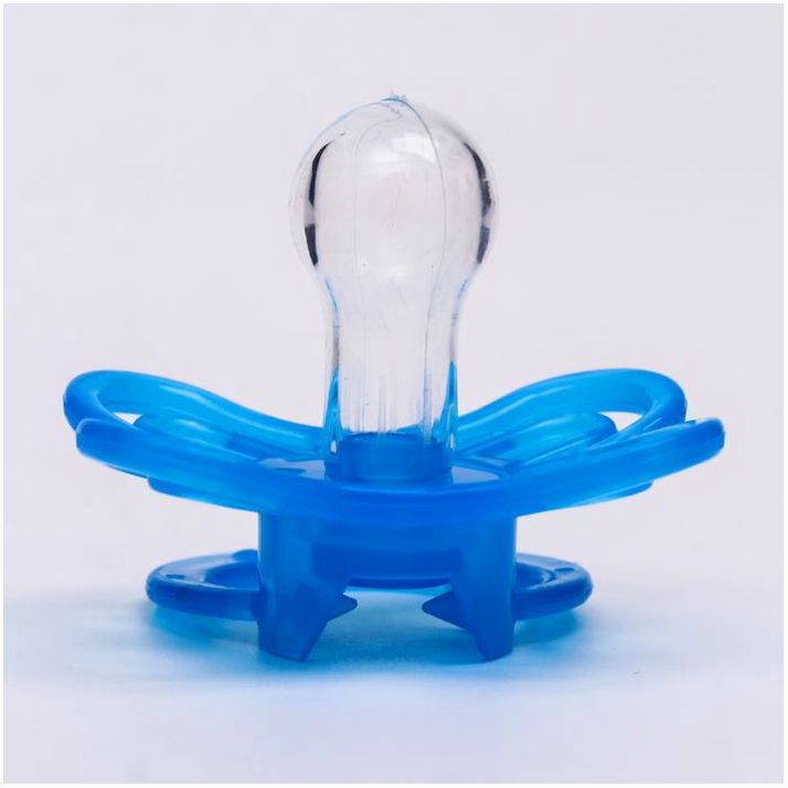 Картинка Соска - пустышка классическая, силикон, +6 мес., с колпачком «Бабочка», цвет голубой (№4770926) от магазина Мир детей Товары для Новорожденных