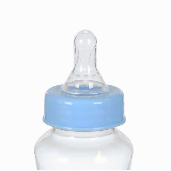 Картинка Бутылочка для кормления, классическое горло, приталенная, 250 мл., от 3 мес., цвет синий (№2969732) от магазина Мир детей Товары для Новорожденных
