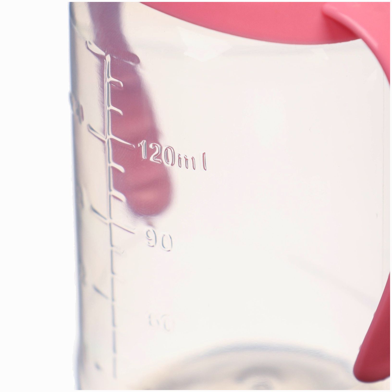 Картинка Бутылочка, клас горло, 150 мл, от 0 мес, цилиндр, с ручками, цвет бирюзовый/розовый (№9915796) от магазина Мир детей Товары для Новорожденных