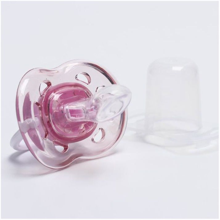 № 4780672 Соска - пустышка ортодонтическая, силикон, +6 мес., с колпачком, цвет фиолетовый