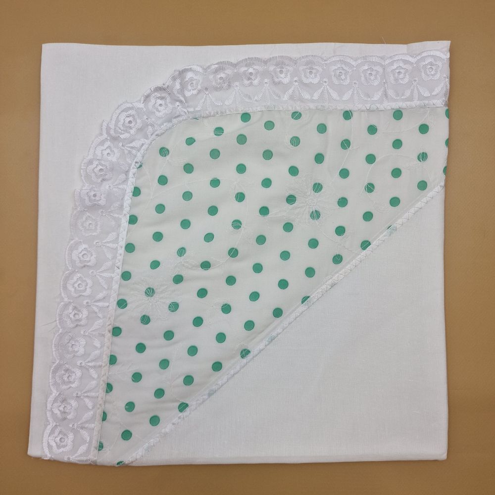 Уголок с кружевами с ленточкой (шитье+бязь) артикул анонс 450л_09