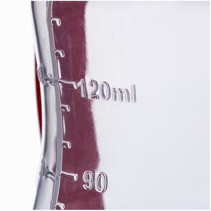 Картинка Бутылочка для кормления, классическое горло, приталенная, с ручками, 150 мл, от 0 мес, цвет красный (№2969766) от магазина Мир детей Товары для Новорожденных