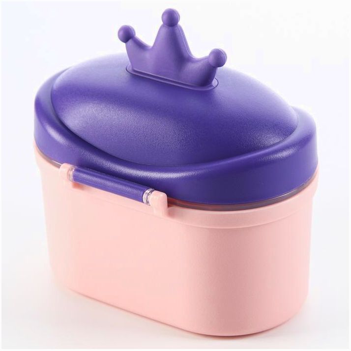 № 7653241 Контейнер для хранения детского питания «Корона», 400 мл., малый, цвет розовый