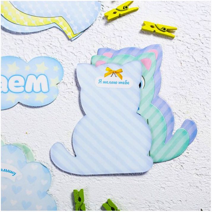 Картинка Гирлянда на ленте "Пожелания будущей мамочке", голубая (№1309290) от магазина Мир детей Товары для Новорожденных