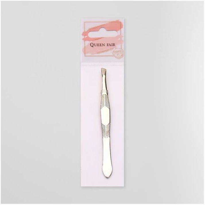 Картинка Пинцет скошенный, широкий, 9 см, цвет серебристый/золотистый (№1498416) от магазина Мир детей Товары для Новорожденных