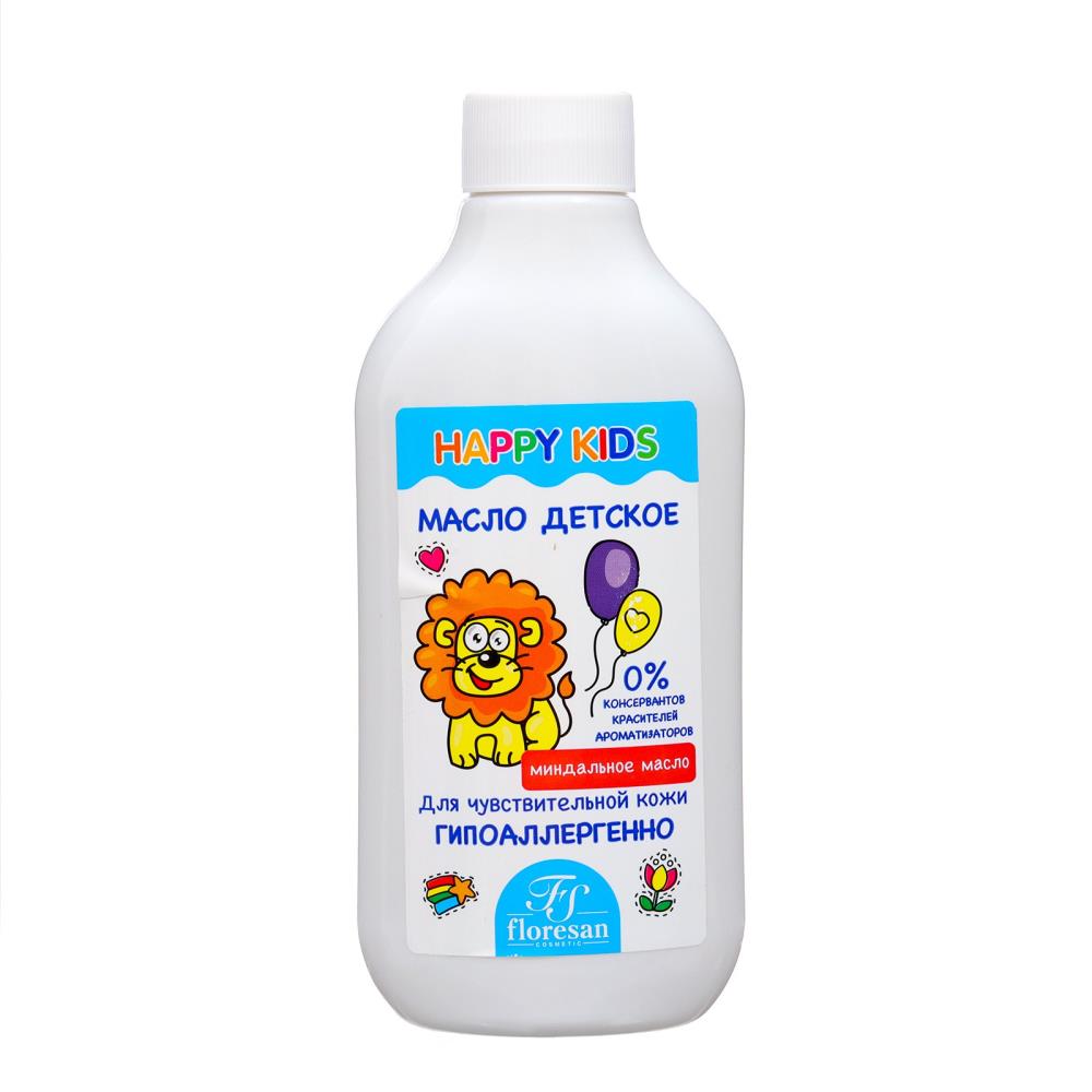 Масло детское для чувствительной кожи Happy Kids аромат миндаля, 250 мл артикул анонс 10174873