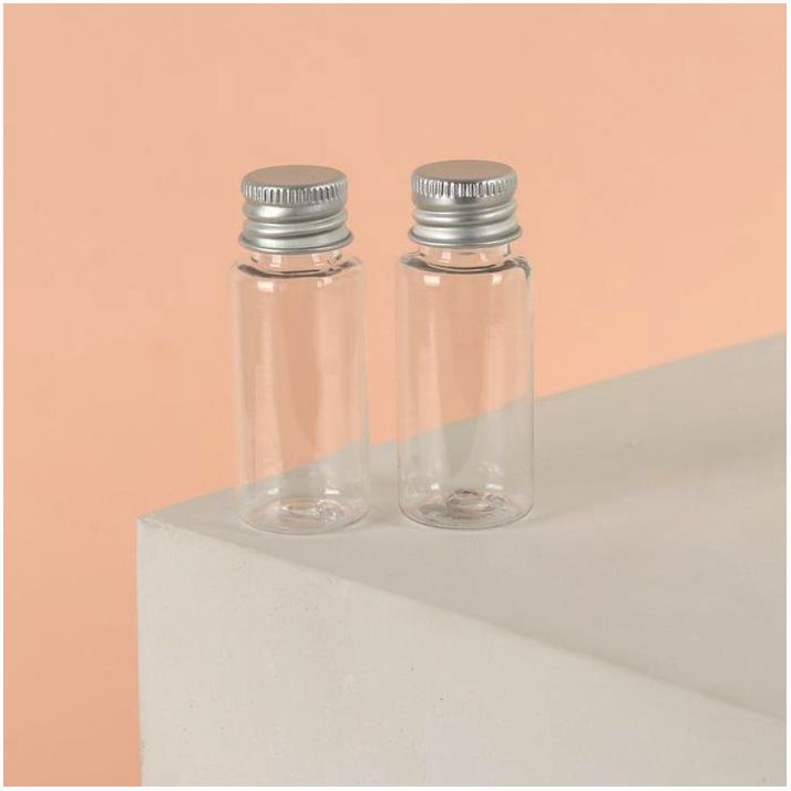 № 1694465 Набор для хранения, 2 предмета, 15 мл, цвет серебряный/прозрачный