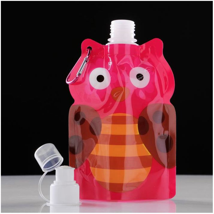 Картинка Фляжка для воды, 280 мл "Зверята",  22 х 12 см, микс (№1263728) от магазина Мир детей Товары для Новорожденных