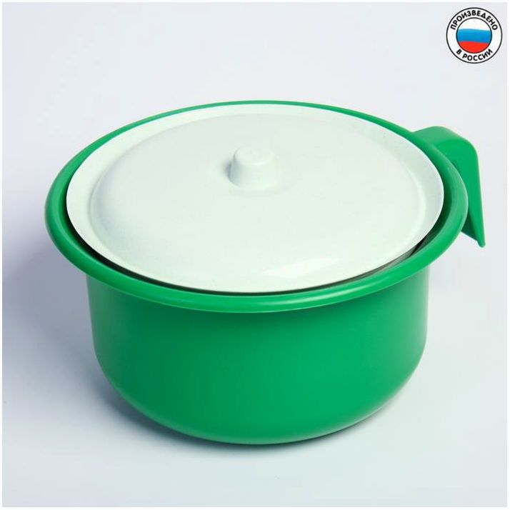Горшок детский с крышкой, цвет зеленый перламутр, 1900 мл артикул анонс 4026629