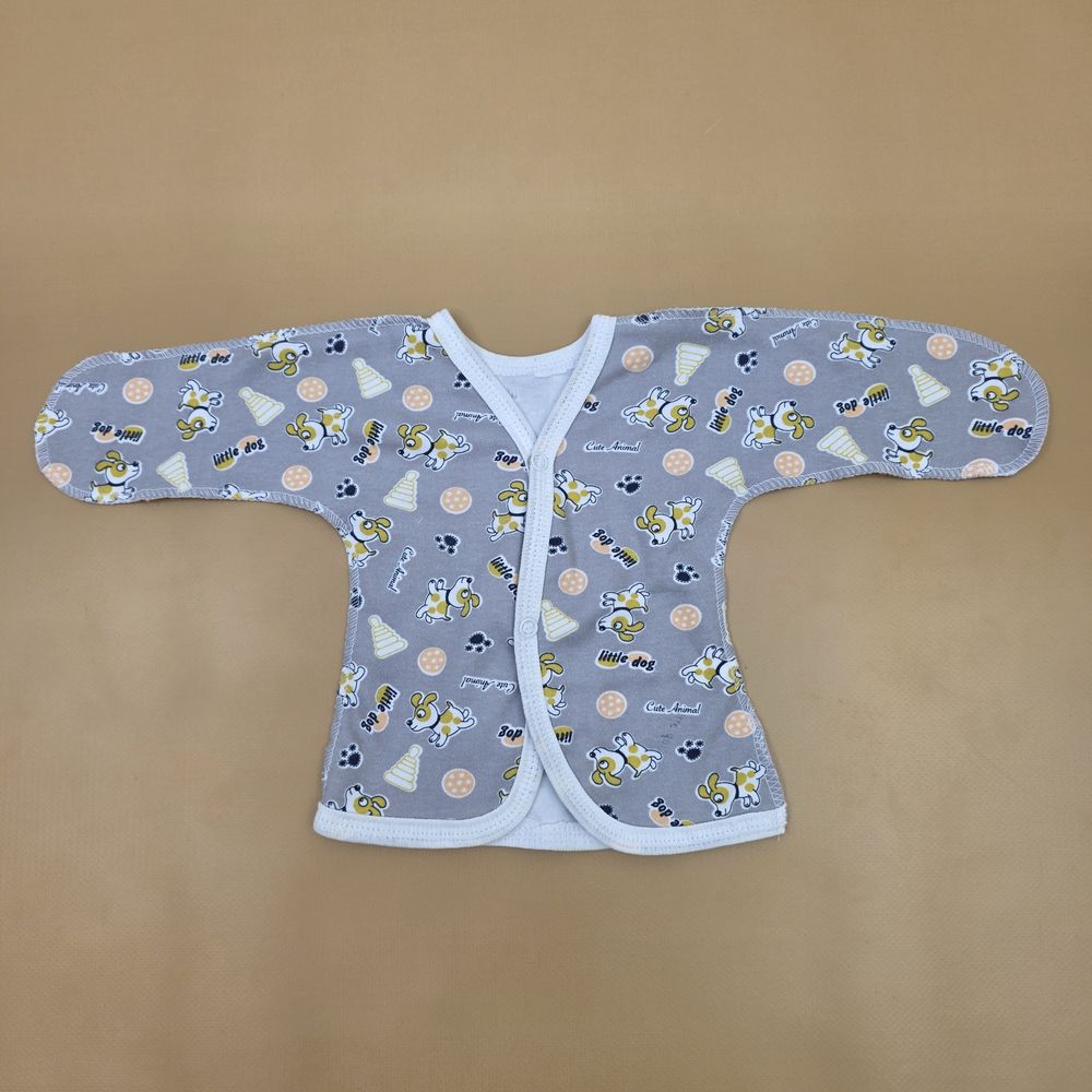 Распашонка №4 (интерлок, зашитая ручка, кнопки, швы наружу) артикул анонс 15176-56МД