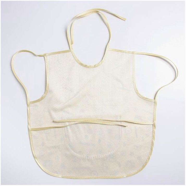 Картинка Фартук защитный 36х36 см., из клеенки с ПВХ покрытием, цвет бежевый с рисунком (№4967116) от магазина Мир детей Товары для Новорожденных