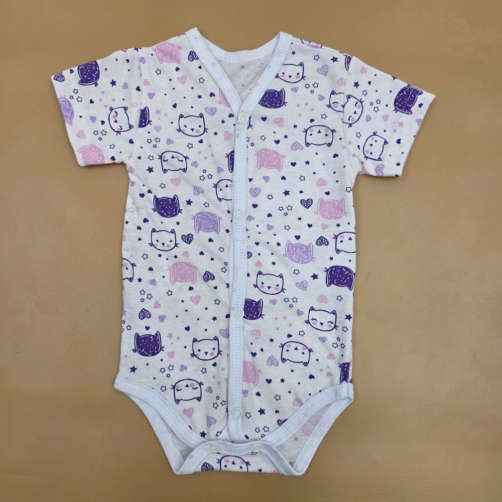 Боди №4 (кулирка, кнопки снизу и спереди, короткий рукав) артикул анонс 0118-68МД