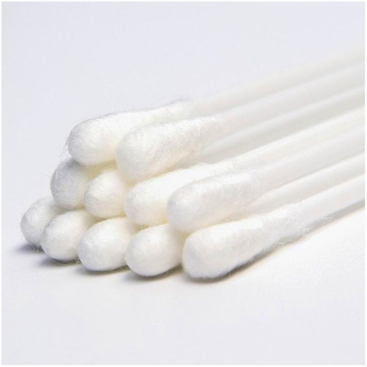 Картинка Ватные палочки для детей Крошка Я, пакет 100 шт., наконечник - классика, хлопок/пластик(стик), цвет (№5469794) от магазина Мир детей Товары для Новорожденных