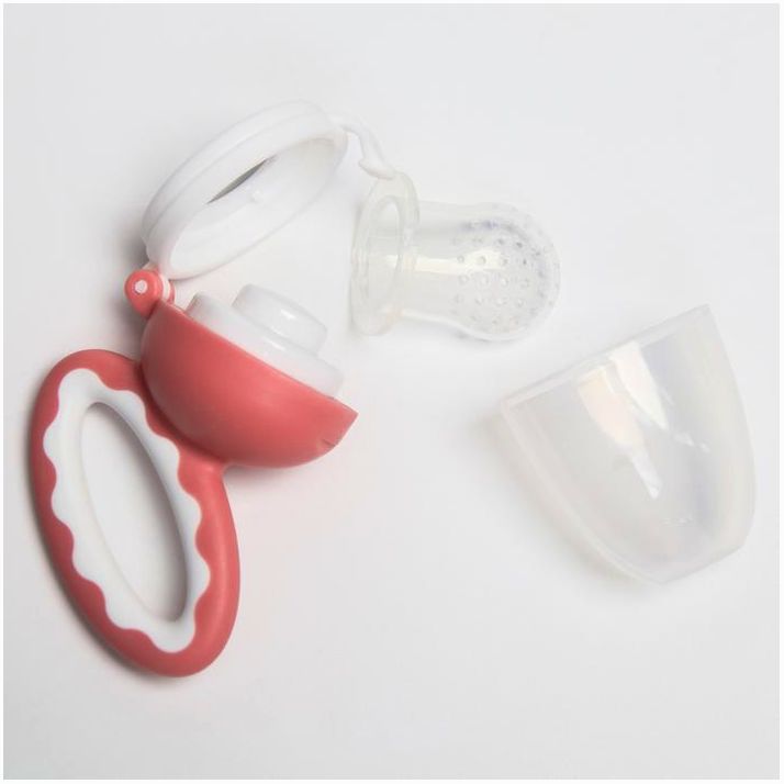 Картинка Ниблер для прикорма с силиконовой сеточкой «Колечко», цвет розовый (№6895054) от магазина Мир детей Товары для Новорожденных