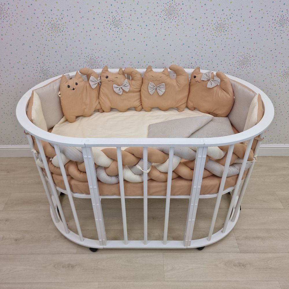 Картинка КПБ 14 пр (борт + пододеяльник + одеяло + наволочка + подушка + простынь (бязь) (№1177-0-1бб) цвета в ассортименте от магазина Мир детей Товары для Новорожденных