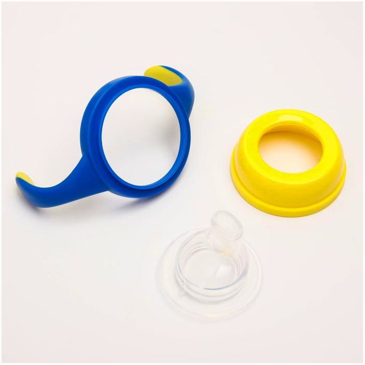 Картинка Поильник с ручками, мягкий носик, 240 мл., широкое горло, цвет МИКС (№4313606) от магазина Мир детей Товары для Новорожденных