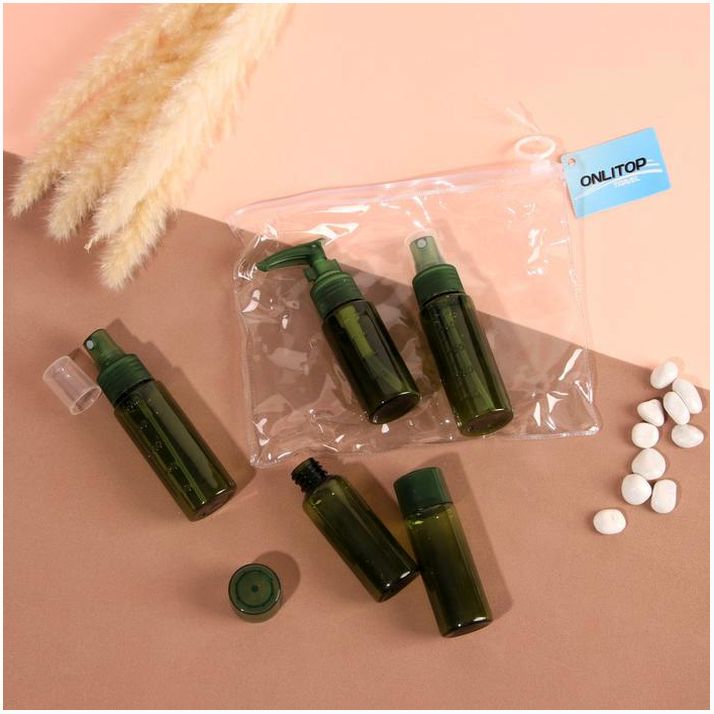 Набор для хранения, в чехле, 6 предметов, с разметкой, цвет зелёный артикул анонс 4428691